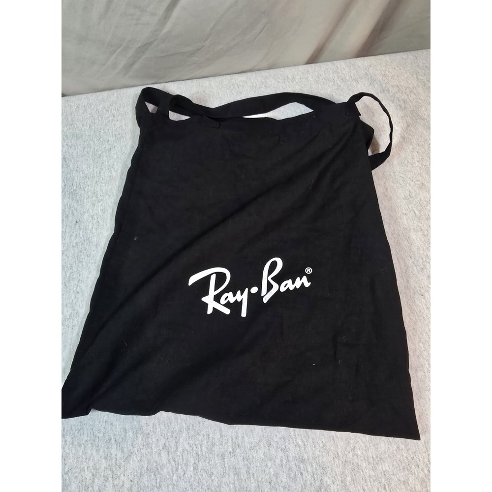 Ray Ban Sunglasses Black Logo Cotton Tote/Shopping Bag.